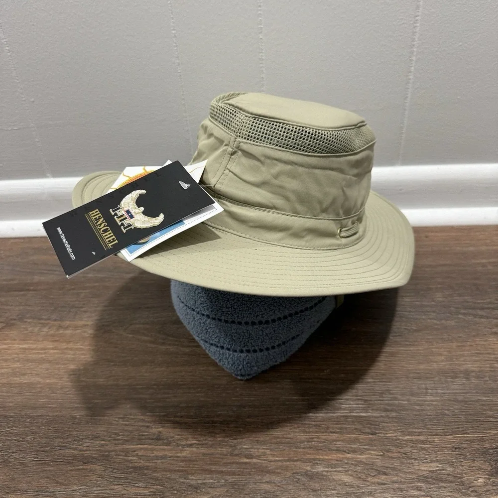 NWT Henschel Camper Travel Hat Boonie‎ Khaki Men's Sz L Breezer UPF 50